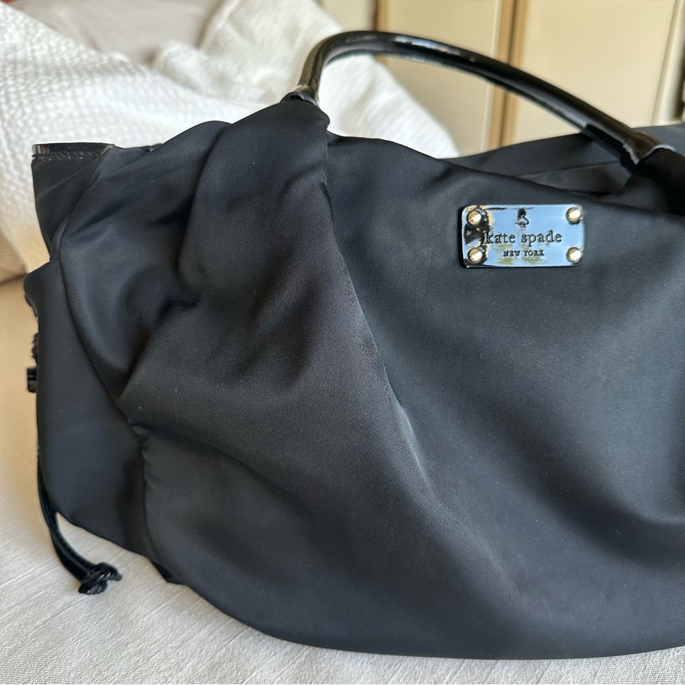 Kate Spade Black Tote Bag with Slouchy Design